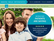 Tablet Screenshot of amazingsmilesortho.com